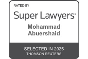 Super Lawyers / Mohammad Abuershaid / Selected in 2025 Thomson Reuters - Badge