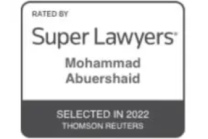 Super Lawyers / Mohammad Abuershaid / Selected in 2022 Thomson Reuters - Badge